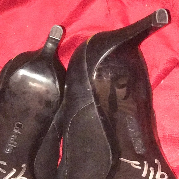 Black Leather Heeled Booties - Picture 6 of 6